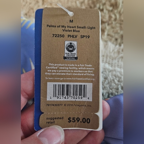 PATAGONIA Women's Sunamee Bikini Bottoms Palm Purple. Reversable. Size M NWT - Picture 5 of 9